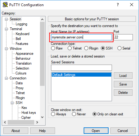 putty-2-set-server-name